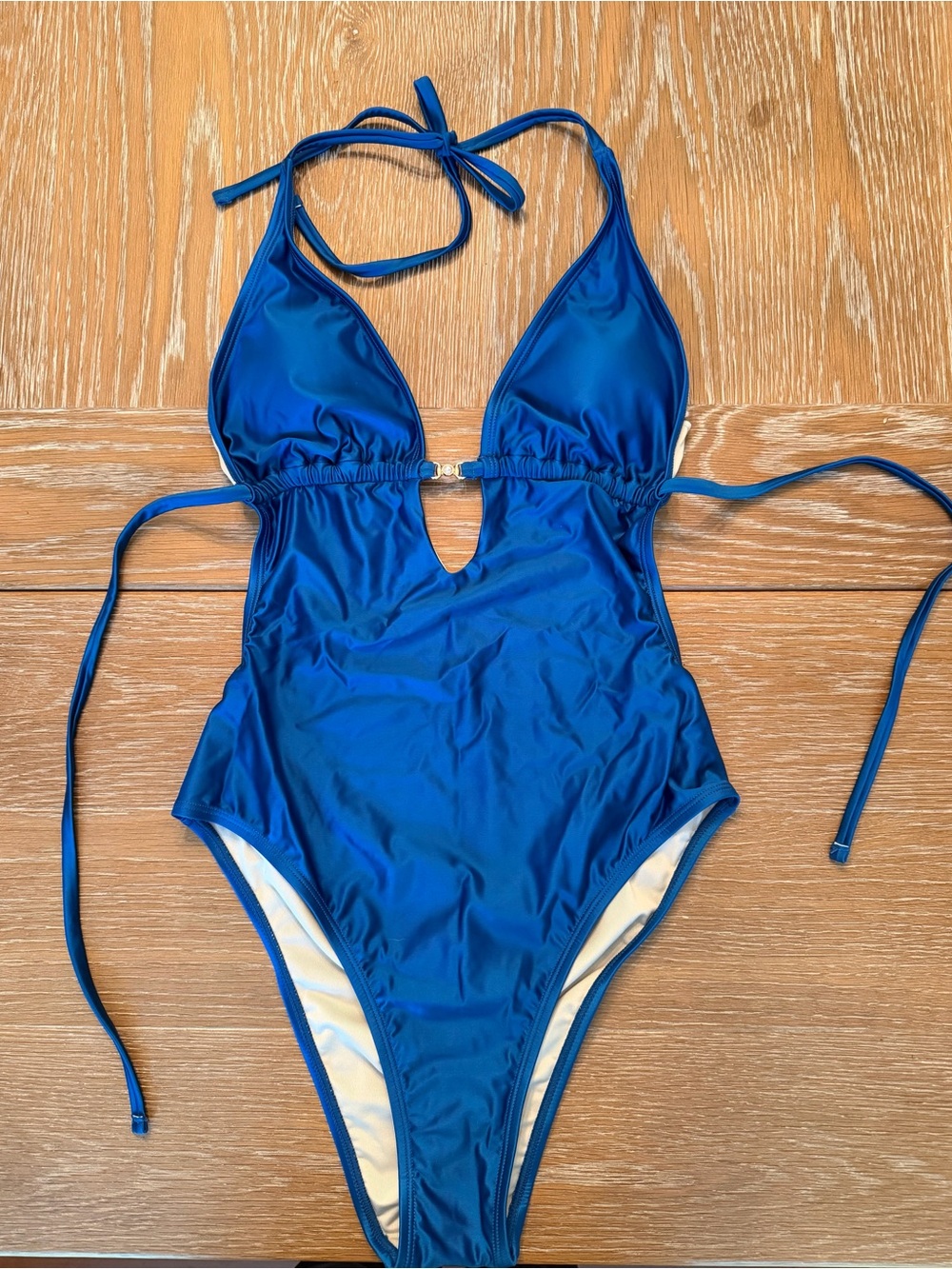 NWT Cupshe Glitzy Blue Monokini, Medium